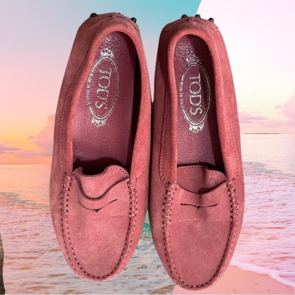TOD’S Women’s Gommino Suede Leather Driving Loafers, Size36.5 US6, Made in Italy - Picture 1 of 11
